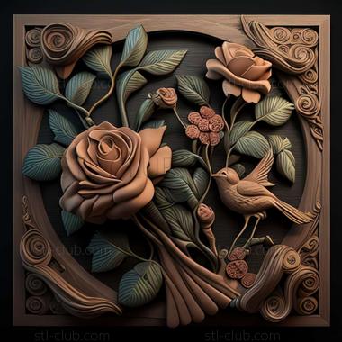 3D model roses (STL)